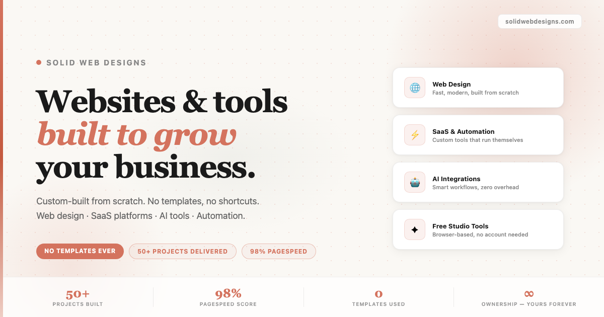 Web Design & Automation Services | Solid Web Designs