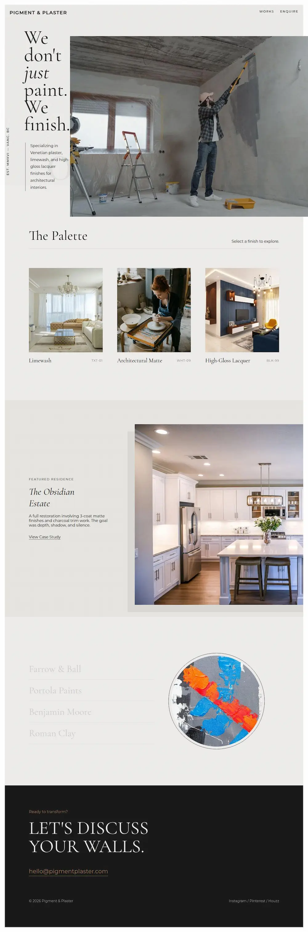 Painting Service Website Design